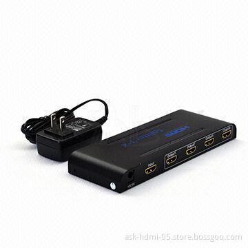 HDMI Splitter, 1 x 4, 1.4V Voltage, 5V DC/3A Power Supply